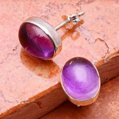 MARYKAY - JUST LOVELY - GENUINE AMETHYST SOLID.925 SILVER EARRINGS