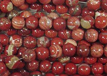 MARYKAY - BEAUTIFUL BRECIATED/POPPY JASPER GEMSTONE BEADS - IDEAL FOR CRAFTS/BEADING