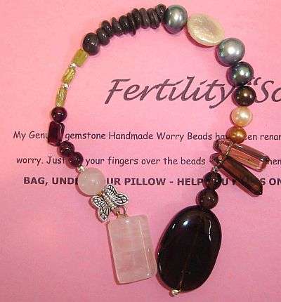 MARYKAY - FERTILITY SOOTHING BEADS - GENUINE GEMSTONE WORRY BEADS