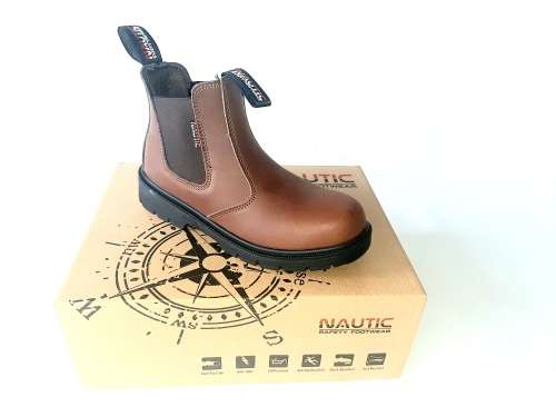 Nautic Brown Chelsea work boots