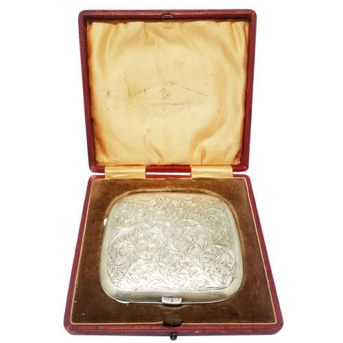 Hallmarked Silver Cigarette Case Birmingham 1910