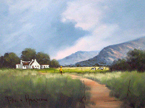 Farm cottages (300mm x 400mm)