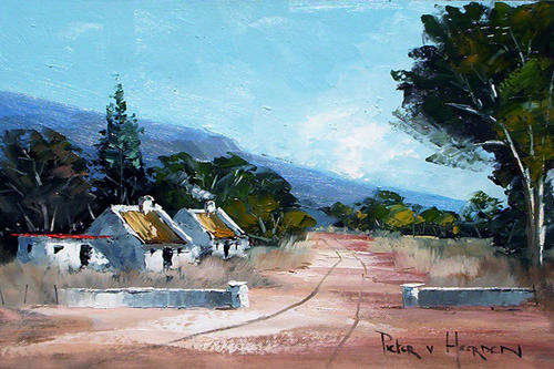 Werkershuisies (300mm x 400mm)