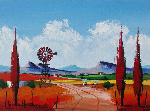 Red trees (300mm x 400mm)