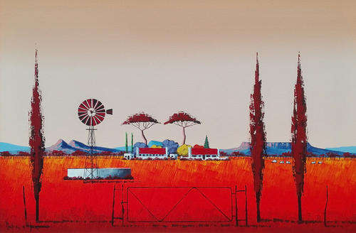 Red landscape (600mm x 900mm)