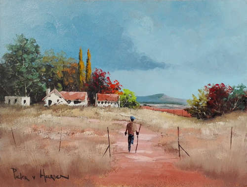 Op pad werk toe (300mm x 400mm)