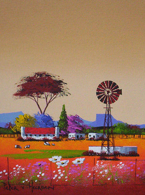 Red landscape with cosmos 2