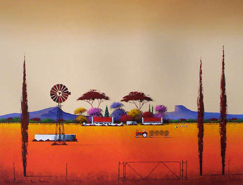 Plaas: Uitspan (Large Painting - 900 x 1200)