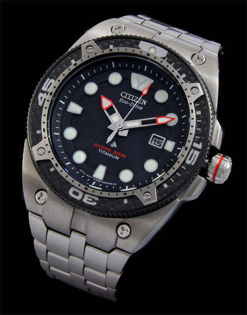Citizen EcoDrive Titanium Carbon Promaster 300m Divers Watch **NEW**