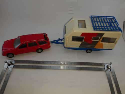 Old Mercedes and Caravan