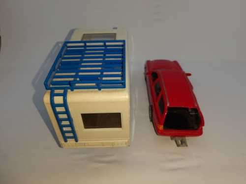 Old Mercedes and Caravan