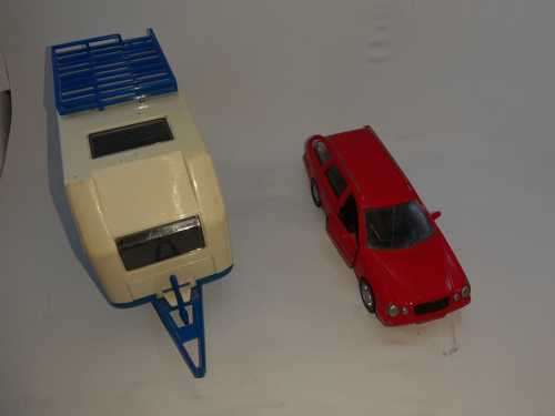 Old Mercedes and Caravan