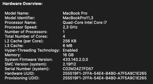 MacBook Pro Core i7 2.3GHz 15` Retina Late 2013 Dual Graphics