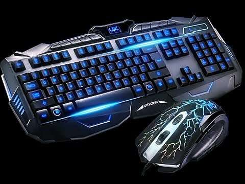 V-100  Backlight gaming keyboard mouse combo