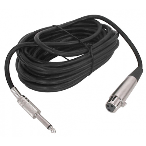 1.5M MICROPHONE CABLE, 1/4" PLUG TO XLR JACK