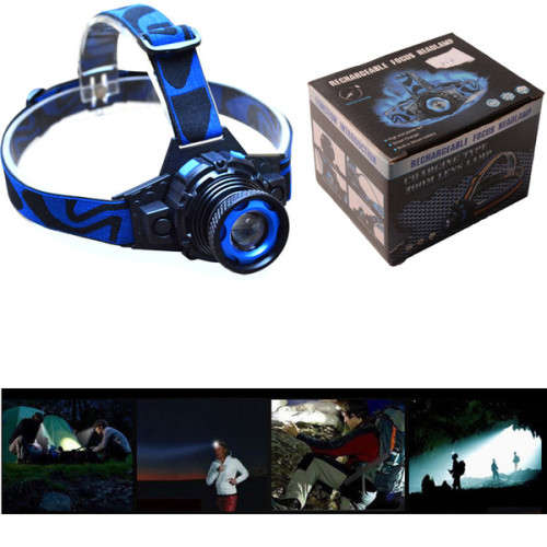 RECHARGEABLE FOCUS HEADLAMP LIGHTING 3 MODES ZOOMABLE