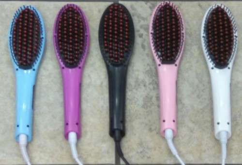 Fast Electric Hair Brush Comb Straightener Brush in different colours blue,pink,white,purple,black