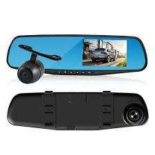 4.3" Dual lens Car DVR Video Recorder 1080P HD Dash Cam+ Rearview Mirror