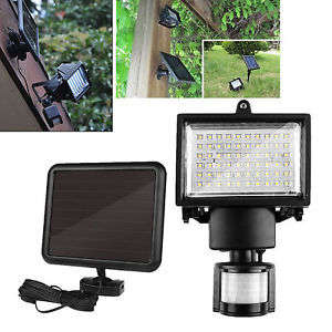 60 LED PIR Solar Motion Sensor Security Floodlight Lamp Outdoor /bulk from 6