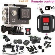 Action Camera Remote Control Ultra HD 4K WiFi action Cam swaterproof pro Sport camera+accessories