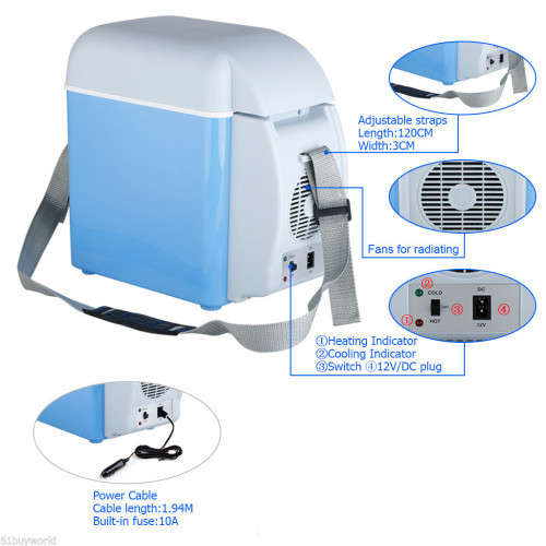 7.5L 12V Portable Fridge Cooler Warmer Car Truck Refrigerator Freezer Fridge