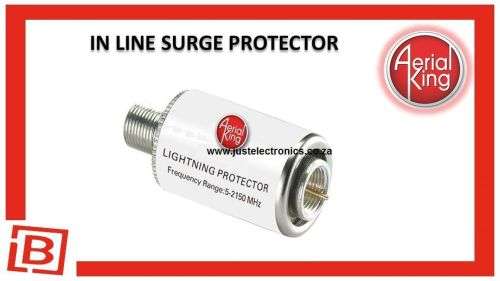 Aerial King In-Line Coaxial Cable Surge Protector For Satellite / TV Antenna