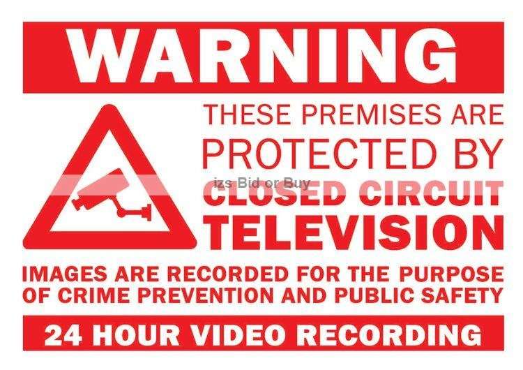 Video Surveillance CCTV Warning Sign ***WOW***