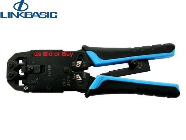 Linkbasic Heavy Duty RJ45, RJ11 & RJ12 Crimp Tool + 50 Pack Rj45 Crimp Connectors