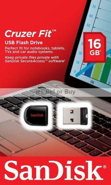SanDisk Cruzer Fit 16GB Low-Profile Design Memory Stick ***WOW***