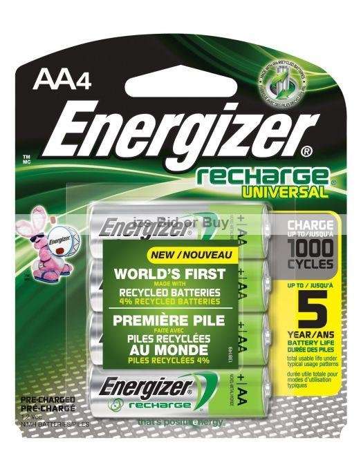 Energizer Rechargeable AA Batteries 2000mAh - Pack of 4