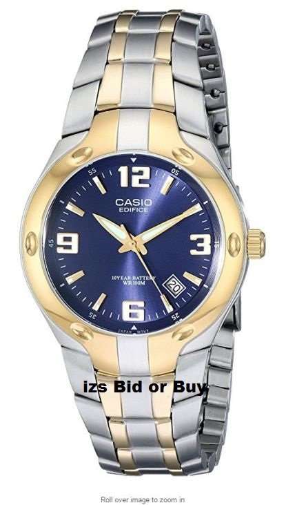 Casio Edifice Two-Tone Stainless Steel Watch With Date Display*** WOW ***