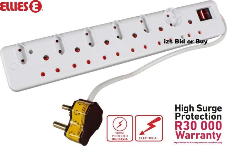 12 Way Multiplug with Surge Protection ***R30 000 Warranty***