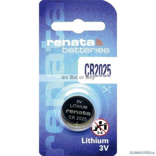 Renata CR2025 Lithium 3V Battery