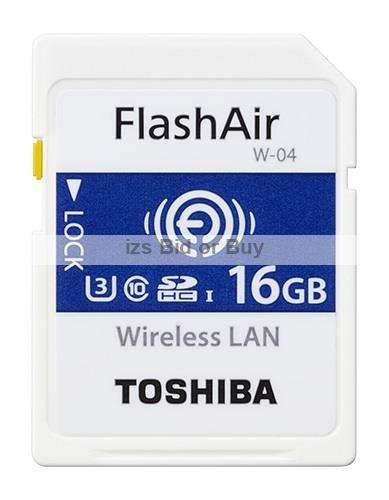 Toshiba FlashAir 16GB Wireless LAN SDHC UHS-I Memory Card ***4K Video***