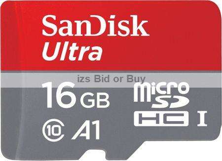 Sandisk Ultra 16GB microSDHC UHS-I Card & Adapter ***UP TO 98MB/s 653x***