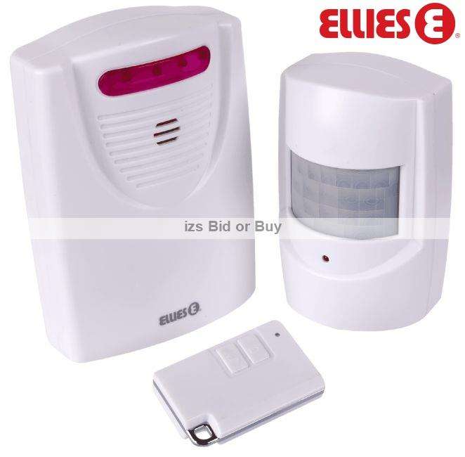Ellies Wireless Motion Sensor Alarm With Remote ***WOW***