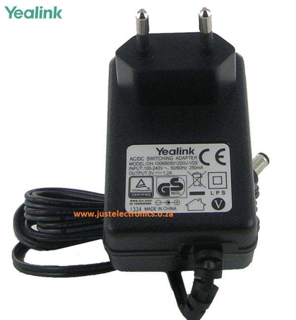Yealink 5V 1.2A Power Supply For Mono Screen VoIP Phones