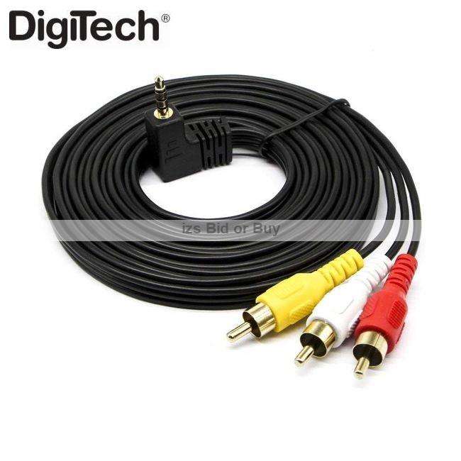 DigiTech 3.5 mm to 3 RCA AV Cable ***2 METER***