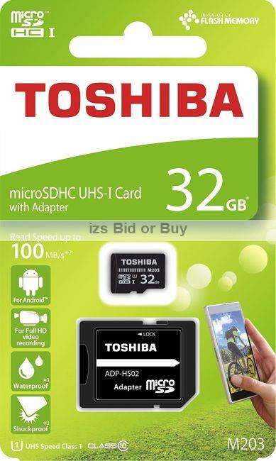 Toshiba 32GB microSDHC UHS-I Card Class10 100MB/s