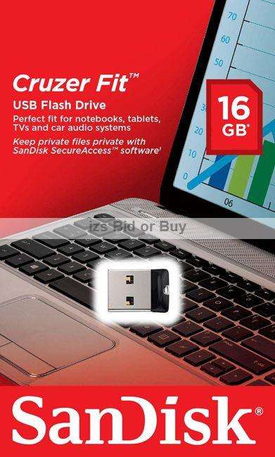 SanDisk Cruzer Fit 16GB Low-Profile Design Memory Stick ***WOW***