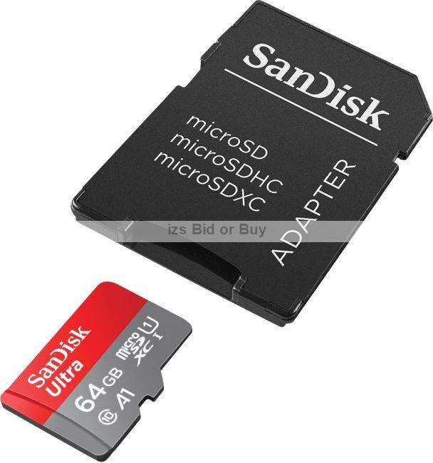 Sandisk Ultra 64GB microSDXHC UHS-I Card & Adapter ***UP TO 100MB/s 667x***