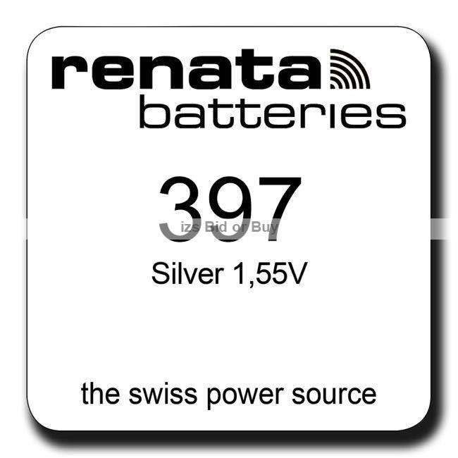 Renata 397 SR726SW Silver 1.55V *** Swiss Made Battery ***