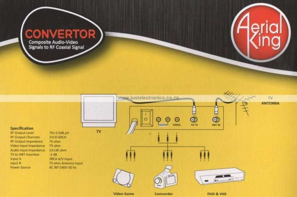 Stereo Audio Video RF Modulator ***WOW***