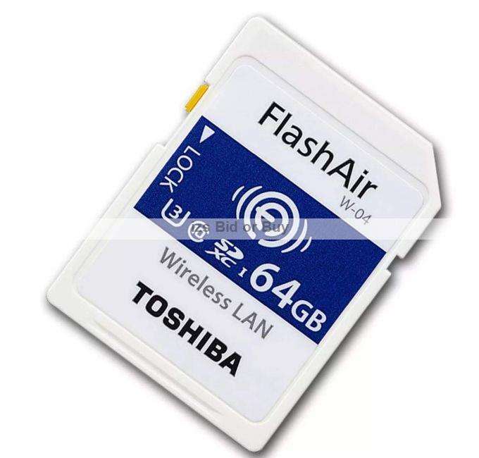 Toshiba FlashAir 64GB Wireless LAN SDHC UHS-I Memory Card ***4K Video***