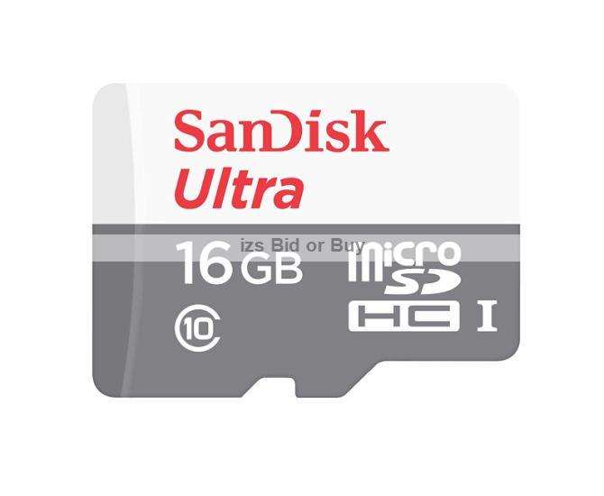 Sandisk Ultra 16GB microSDHC UHS-I Card & Adapter ***80MB/s 533X***
