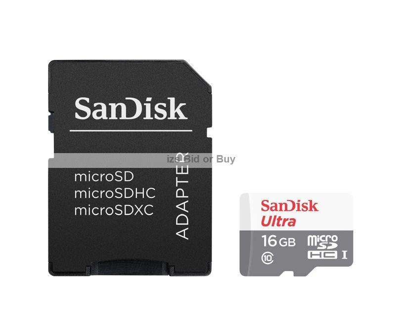 Sandisk Ultra 16GB microSDHC UHS-I Card & Adapter ***80MB/s 533X***