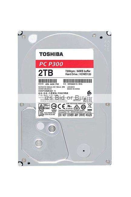 Toshiba P300 2TB 3.5" Desktop PC Hard Drive ***WOW***