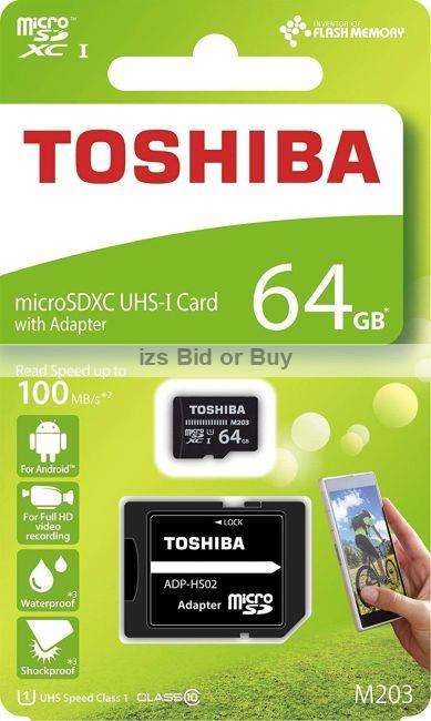 Toshiba 64GB microSDXC UHS-I Card Class10 100MB/s