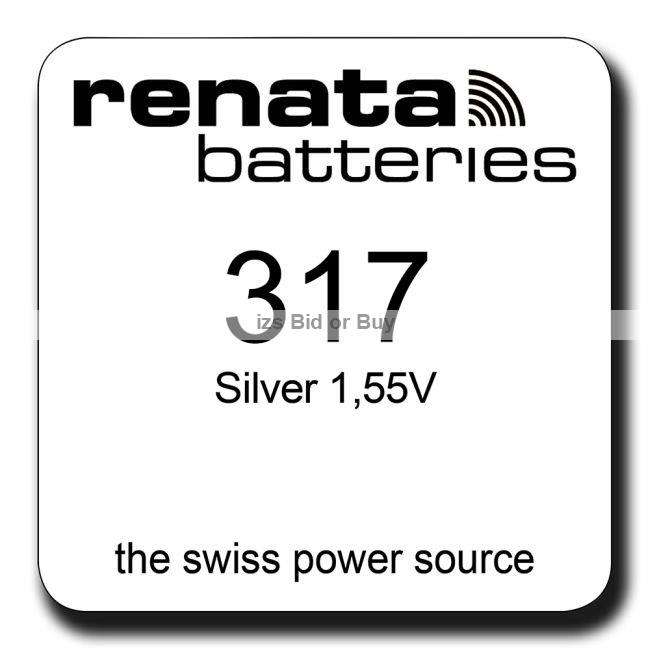 Renata 317 SR516SW Silver 1.55V *** Swiss Made Battery ***