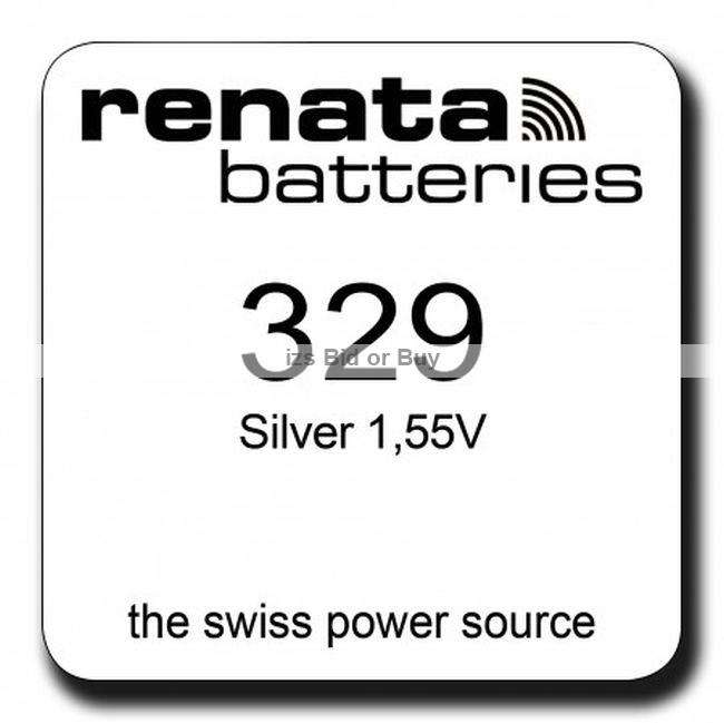 Renata 329 SR731SW Silver 1.55V *** Swiss Made Battery ***